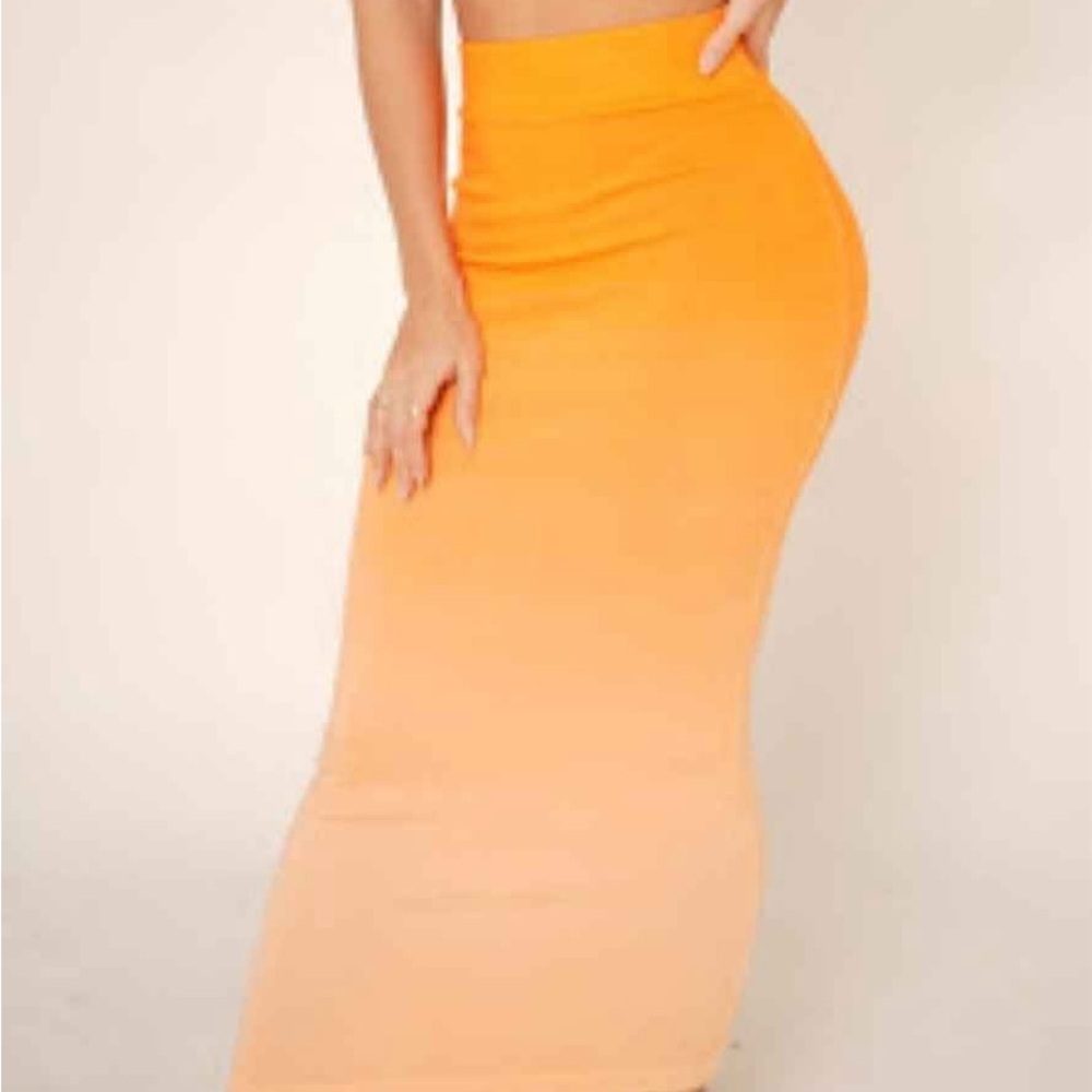 Vibrant Orange Maxi Skirt